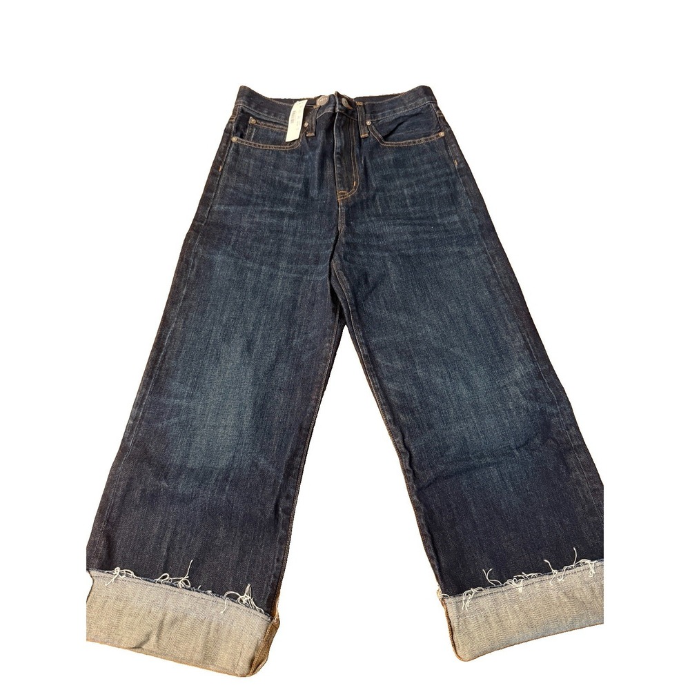 J.Crew Point Sur Cropped Jeans Women's Size‎ 27 High Rise Raw Hem Denim
